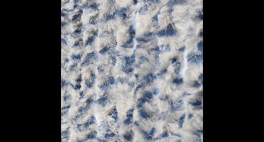 Vliegengordijn-kattenstaart- 90x220cm blauw/wit mix in doos