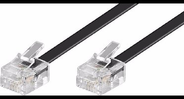 Temium netwerkkabel RJ11 M/M 3 meter (Zwart)