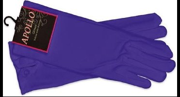 Handschoenen paars met drukknoop