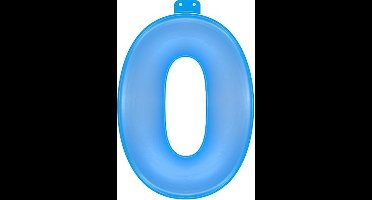 Opblaasbaar Cijfer 0 Blauw
