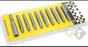 Bitset, 10 delig, met verlengstuk 60mm lang, Benson