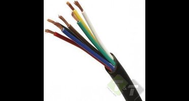 7 aderige kabel voor de aanhanger 0.75mm2 - stroomkabel p/m - verlichtingskabel