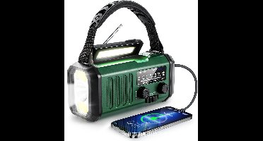Mmgoqqt - Radio 10000 mAh - Radio call - Radio zonne-energie - Radio weather NOAA/AM/FM - Automatic USB Tipo C - Radio with Dynamo - Battery battery - Linterna in luz de lectura LED
