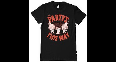 Trolls The Partys This Way Big Tall T-Shirt UV-1-GLT002-H66-13 Black-5XL