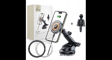 Tech-Protect MagSafe Autohouder met Draadloze Lader 15W - Zwart