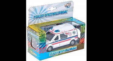 Ambulance Speelgoed Auto Metaal 12cm met Licht en Geluid