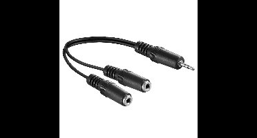 3,5mm Jack (m) stereo - 2x 3,5mm Jack (v) mono splitter adapter | 0,20 meter