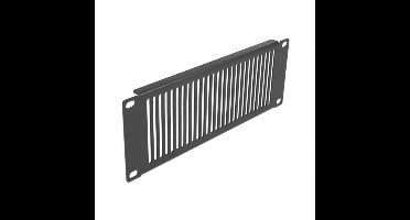 10 ″ netwerkkastpaneel met ventilatieslots Verticaal 2U zwart