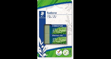 Staedtler gum Eco | olijfgroen | blister van 2 stuks