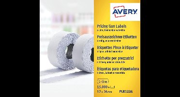 Avery AV-PLR1226 Prijstangetiketten Non-permanent 26x12mm Wit 10 Rol In Doos