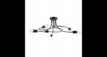 Sollux Lighting Kroonluchte Levar - 29x69x66cm - E27 - zwart - staal
