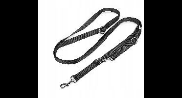 Verstelbare Nylon Hondenlijn - Zwart, 3m