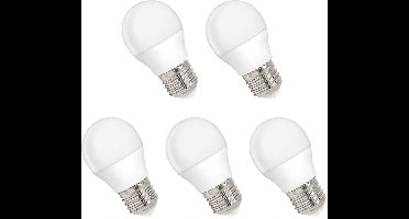Spectrum LED Kogellamp E27 4W - 230V - 340 Lumen - 6000K Koud wit - Helder daglicht - Energiezuinig - 5 stuks