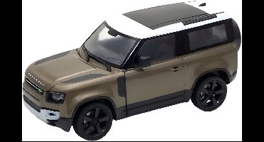 Welly Modelauto / speelgoedauto - Land Rover Defender 2020 - bruin - 8 x 8 x 18 cm - schaalmodel
