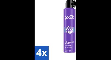 4 x Got2B - Haarspray - Volumania - 300 ml - Haarspray - Volume - Body - Hold - Vegan