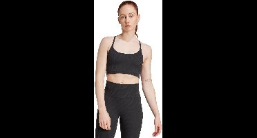 adidas Performance adidas All Me Light Support Rib Long Line Beha - Dames - Zwart