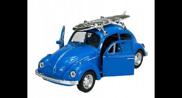 Welly Volkswagen Kever Metal Model Auto Blauw 1:34 Nieuw