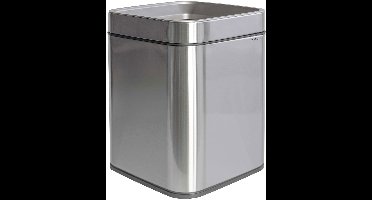 MAUL Afvalcontainer MAULprime 15 l edelstaal 25.3 x 25.3 x 33.4 cm zilver