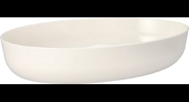 10 Herbruikbare schalen ovaal 2400 ml 6,5 cm x 19,5 cm x 30,5 cm wit Cella