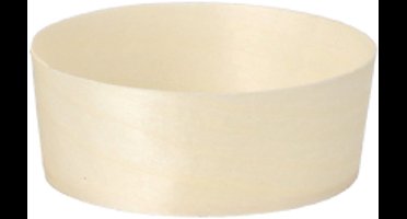 50 Fingerfood - Schalen, hout pure rond Ø 5 cm · 2 cm