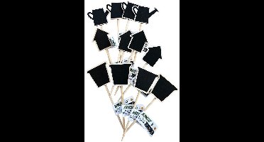 Kinzo - Wooden plant marker - set 12 stuks assorti - Hout