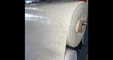 Bulgommes bedrukt tafelkleed met pailletten - per meter