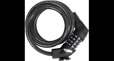 Fietsslotmet kabel, zwart, lengte 1,2 meter