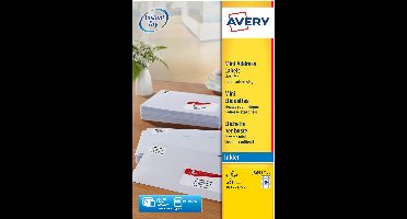 Avery J8651-25 Wit printeretiket