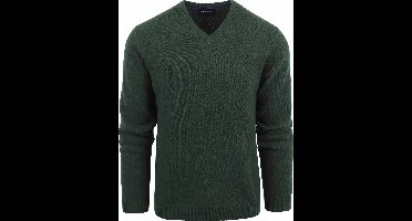 Suitable Lamswol Trui V-Hals Donkergroen - Maat XXL - Heren