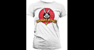 Looney Tunes Distressed Logo Girly Tee Damen T-Shirt White-S