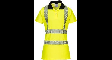 Portwest Dames Pro Poloshirt LW72 - Geel/Zwart - M