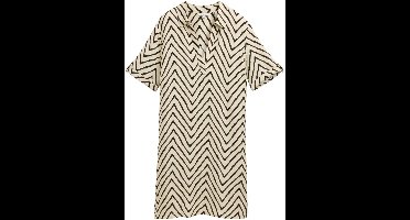 Tom Tailor - Jurk - Maat 34 - Vrouwen - Creme - Vlas of linnen