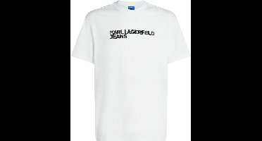 Karl Lagerfeld Jeans A1m17002 T-shirt Met Korte Mouwen Wit XL Man