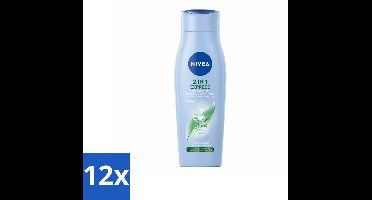 12 x NIVEA 2-in-1 Shampoo + Conditioner Care Express 250 ml - 2-in-1 Shampoo - Haarverzorging - Reinigen En Verzorgen - Macadamia-olie - Acacia-extract