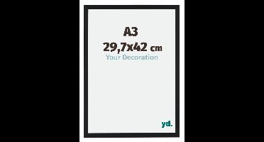 Your Decoration - Fotolijst A3 29,7x42 cm - MDF - Zwart Mat - Catania