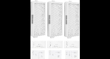 HEPA filterset voor stofzuiger: 3 filters + motorbescherming + uitlaat | Wasbaar en herbruikbaar | Allergievriendelijk | Tot 0,3 micrometer