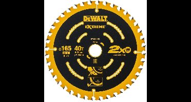 DeWALT Cirkelzaagblad voor Multimaterial | Extreme | Ø 165mm Asgat 20mm 40T - DT10301-QZ