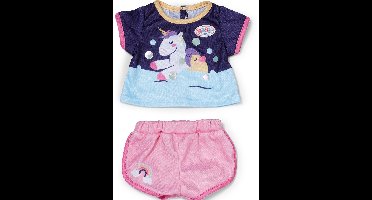 BABY born Pyjama met eenhoornmotief voor poppen van 43 cm
