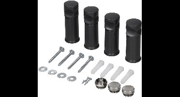 Elektrische badkamerradiator met verwarmingselement 1200W 500x1500 mm antraciet gebogen met zijaansluiting & thermostaat Digitaal display LuxeBath