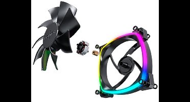 Montech AX120 PWM - Ventilatorhuis - 120 mm - 58.8 cfm - 800 - 1600 RPM - 27 dB - ARGB - 4-pin PMW - zwart