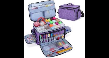 Core® Naaidoos Opbergbox - Naaidoos - Naaikoffer - Paars - 29cm x 20cm x 20cm ;1.1kg