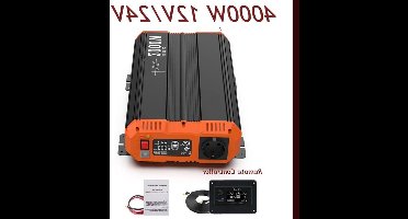 Pure Sine Wave Omvormer – Zuivere Sinusgolf Omvormer – 24V Naar 220V Omvormer – 2000W Tot 3500W – LCD Display – Brede Spanningsopties