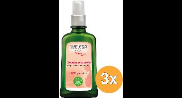 3 x WELEDA - Zwangerschapsolie - Mama & Baby - 100 ml - Grootverpakking - Zwangerschap - Huidverzorging - Striae - Jeuk - Gevoelige Huid