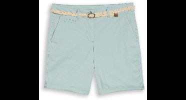 Tom Tailor - Chino-bermuda met riem - Maat 42 - blue haze