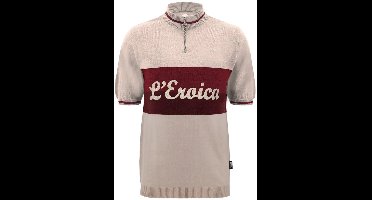 Santini Eroica Vino Korte Mouw Wielertrui Beige S Man