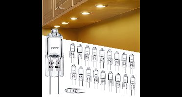 12V Halogeenlamp G4 - 10W 2700K - Halogeen Lampjes Insteek - Burner Capsule - Warm Wit Licht - 20 Stuks