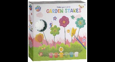 Creative Craft Group knutselset tuinprikkers schilderen bloemen.