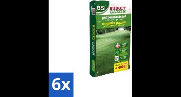 BSI – Duo Gazon Meststof + Kalk – Sterke Groei & Gezonde Bodem – 20 kg (400 m²) - Voordeelverpakking - 6 stuks