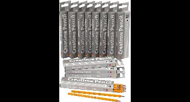 Schoolpotloden l: 17 5 cm 2 mm vulling HB hardheid 12x12stuks dikte 7 mm