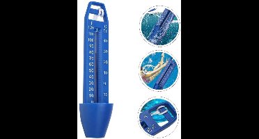 1 stuk onbreekbare waterthermometer voor zwembad, badkuip, zwembad en vijver - drijvende thermometer met praktisch snoer voor binnen- en buitengebruik - Thermometer Zwembad